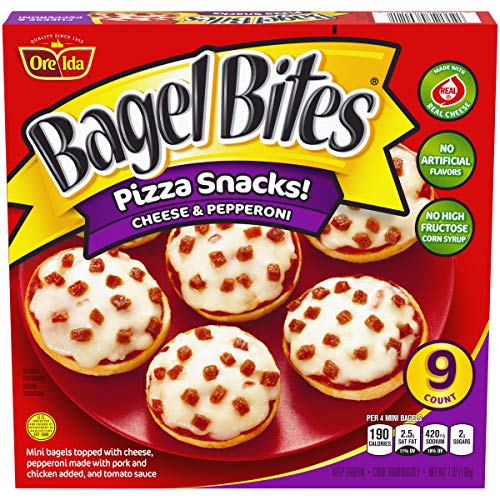 Bagel Bites, Cheese and Pepperoni, 9 Count , 7 oz (Frozen)