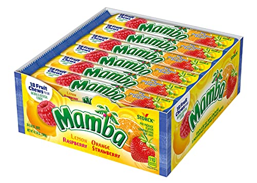 Mamba Fruit Flavor Chewy Candies 2.8 oz 24-Pack Wholesale Box