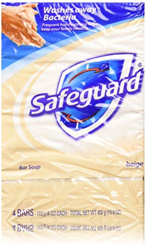 Safeguard Antibacterial Deodorant Soap Beige 16 oz, 4 bars