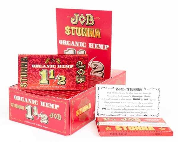 JOB $tunna Limited Edition Unbleached Organic Hemp Cigarette Rolling Paper 1 1/2 - Pack of 24