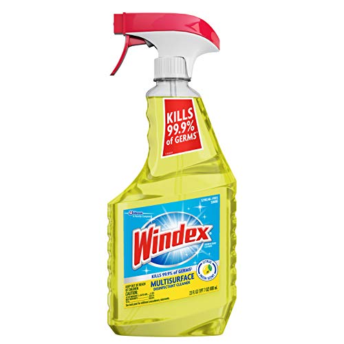 Windex Multi-Surface Cleaner and Disinfectant Spray Bottle, Citrus Fresh Scent, 23 fl oz