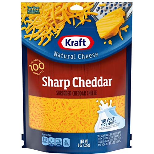 Kraft Natural Shredded Sharp Cheddar Cheese (8 oz Bag)
