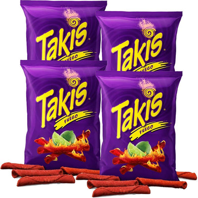 Takis Fuego Hot Chili Pepper & Lime Tortilla Chips 3.25 oz Bag
