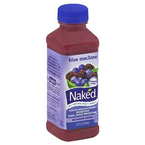 Naked SMOOTHIE, BLUE MACHINE NO-SUGAR-ADDED NON-DAIRY 100% JUICE