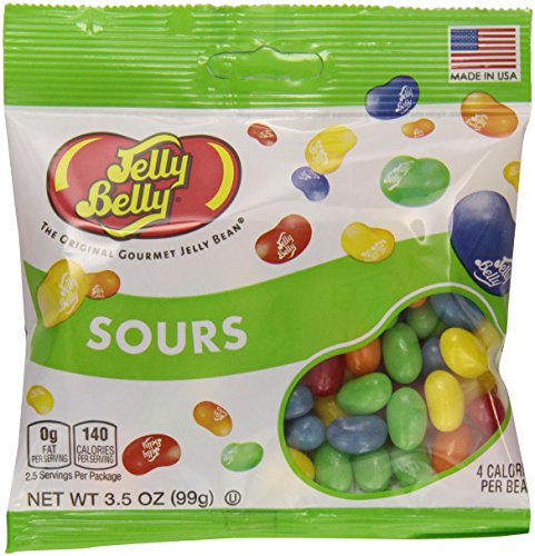 Jelly Belly Sours Flavors Assorted Jelly Beans, 3.5-Ounce Bags