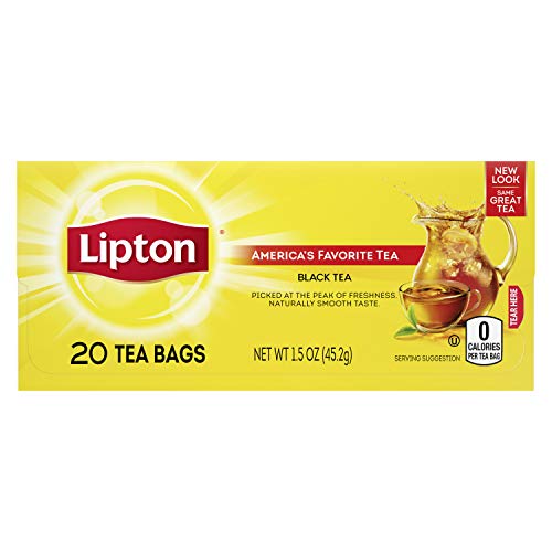 Lipton Tea Bags For A Naturally Smooth Taste Black Tea Can Help Support a Healthy Heart 1.5 oz 20 Count