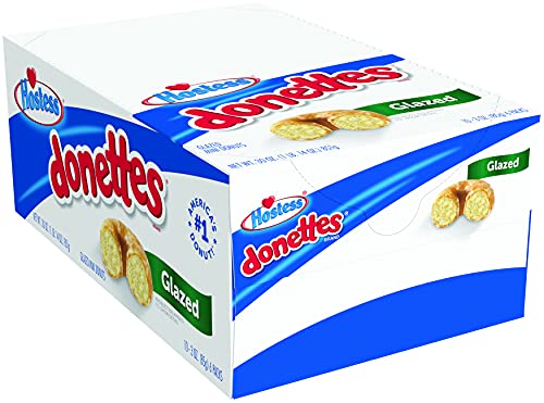 Hostess Donettes Mini Donuts, Glazed, 3.7 Ounce, 10 Count