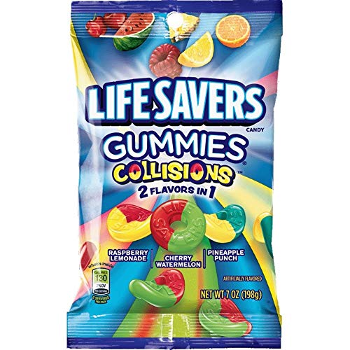 Life Savers Gummi Collision Candy 7oz Peg Bag Wholesale