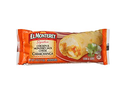 El Monterey All Natural Chicken and Monterey Jack Cheese Chimichanga, 0.312 Pound -- 24 per case.