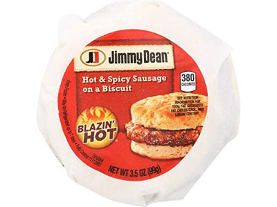 Jimmy Dean Blazin' Hot Sausage Biscuit Sandwich, 3.5 Ounce