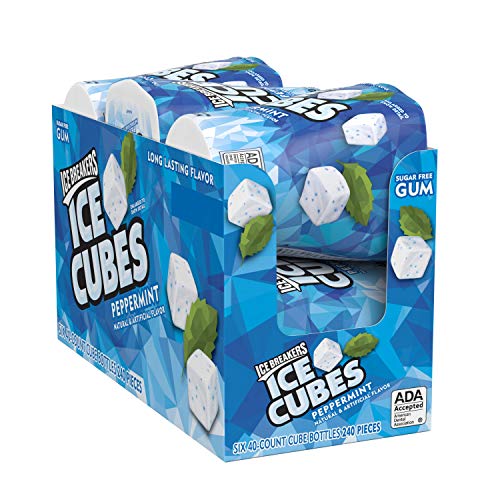 Ice Breakers Ice Cubes Sugar Free Chewing Gum Xylitol Peppermint (Pack of 6)