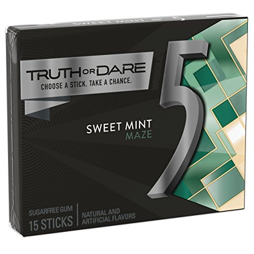 5 GUM Sweet Mint Sugar Free Chewing Gum, 15 pieces (10 pack)