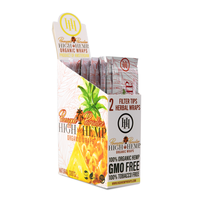 High Hemp Wraps Hemp Wrap Pineapple 25 Per 2 Pack