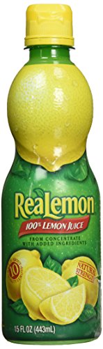 Realemon 100% Lemon Juice, 15 Ounce Bottle