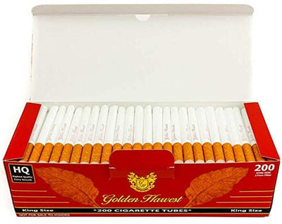 Golden Harest RED King Size Cigarette Filter Tubes 200 Count Per Box