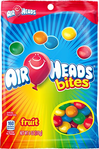 AirHeads Bites Candy Peg Bag, Fruit, Party, 6 Ounce Bag