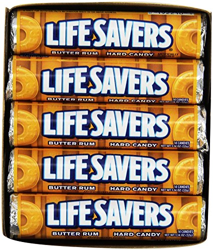 Life Savers Butter Rum Hard Candy, 1.14 ounce (20 Single Packs)