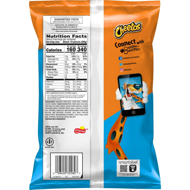 Cheetos Puffed Cheese Snacks, 2.125 Ounce -- 24 per case