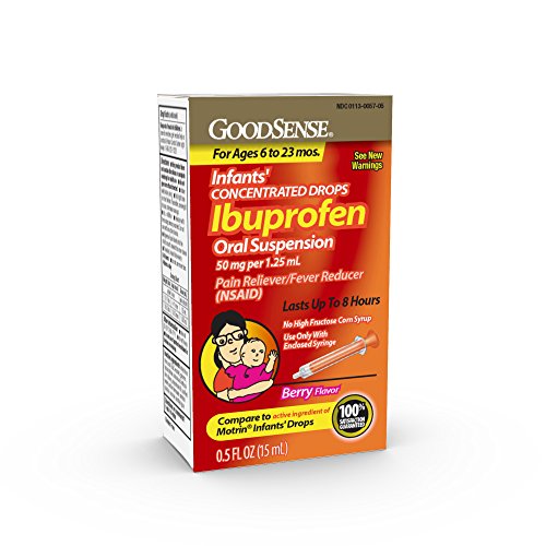 GoodSense Infants Ibuprofen Oral Suspension, 50 mg per 1.25 mL, Berry