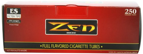 Zen 100mm Size Full Flaor Cigarette Tubes 250 Count Per Box