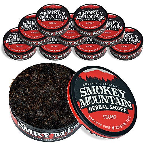 Smokey Mountain Herbal Snuff Nicotine-Free and Tobacco-Free Cherry