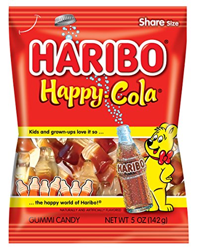 Haribo Gummi Candy, Happy Cola, 5 Ounce Bag