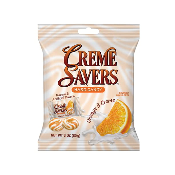 Creme Savers Orange and Creme Hard Candy | The Taste of Fresh Orange Swirled in Rich Cream | The Original Classic Creme Savers | 3oz Bag