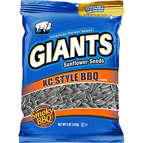 Giants KC Style Barbeque BBQ Sunflower Seed Snacks, 5 Ounce Bag