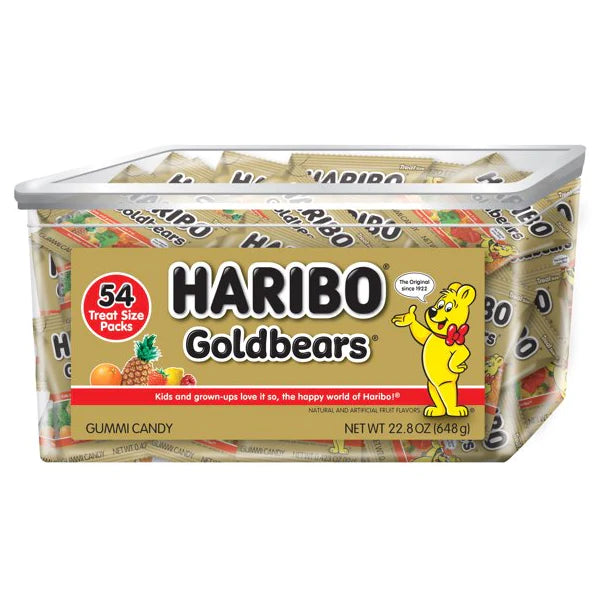 Haribo Funsize Gummi Bear Tub 54 Per Tub