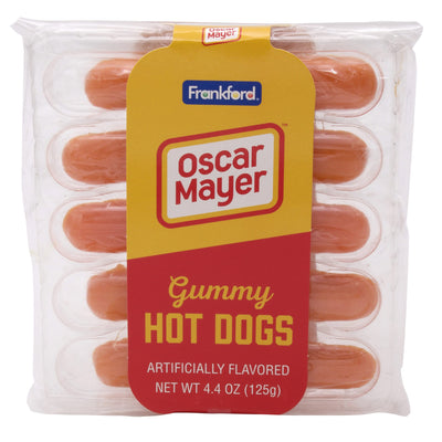 Kraft Gummy Oscar Mayer Hot Dogs 4.4 oz 5 Count (Pack of 8)