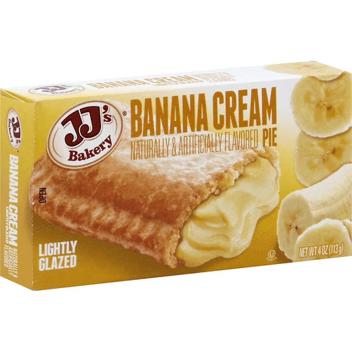 JJ's Bakery Lightly Glazed Banana Cream Snack Pies 4oz Wholesale