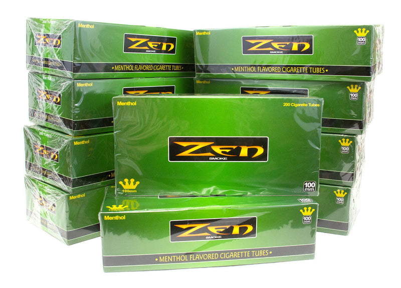 Zen Menthol 100mm Cigarette Tubes 200 Count Per Box
