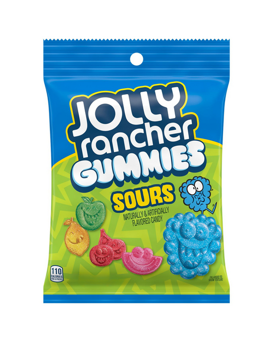 Jolly Rancher Sour Gummies Very Berry 6.5oz Wholesale Bag